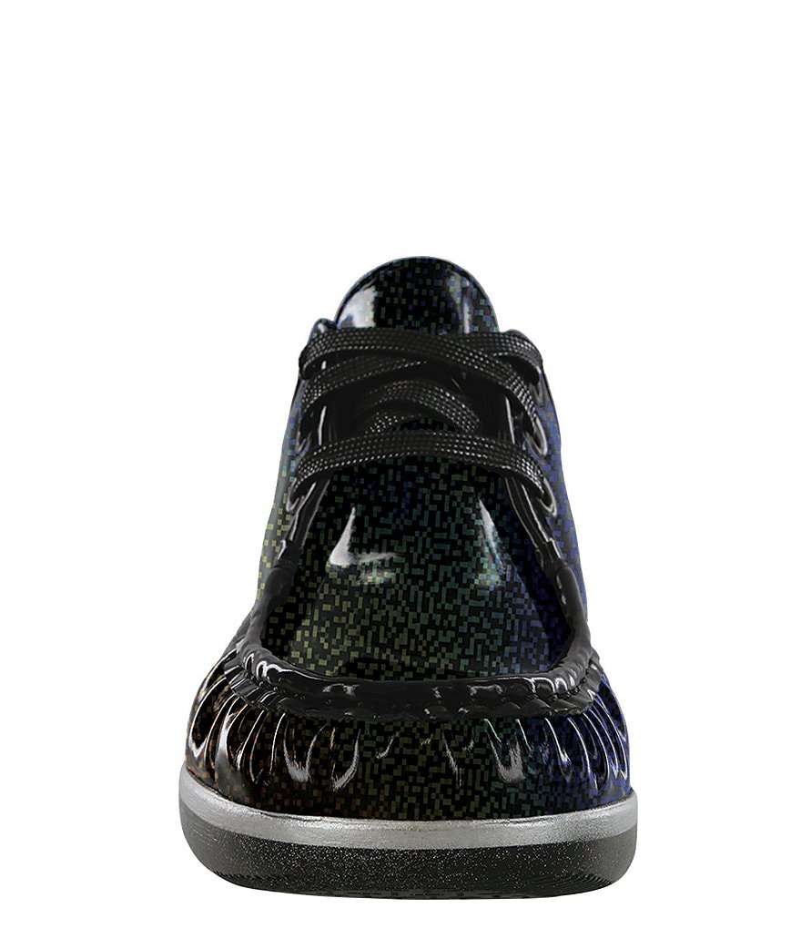 SAS Bounce Patent Leather Lace-Up Wedge Mocs