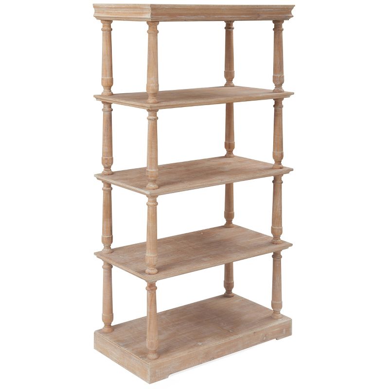 60" Maxwell 4 Tier Bookshelf Natural - Finch