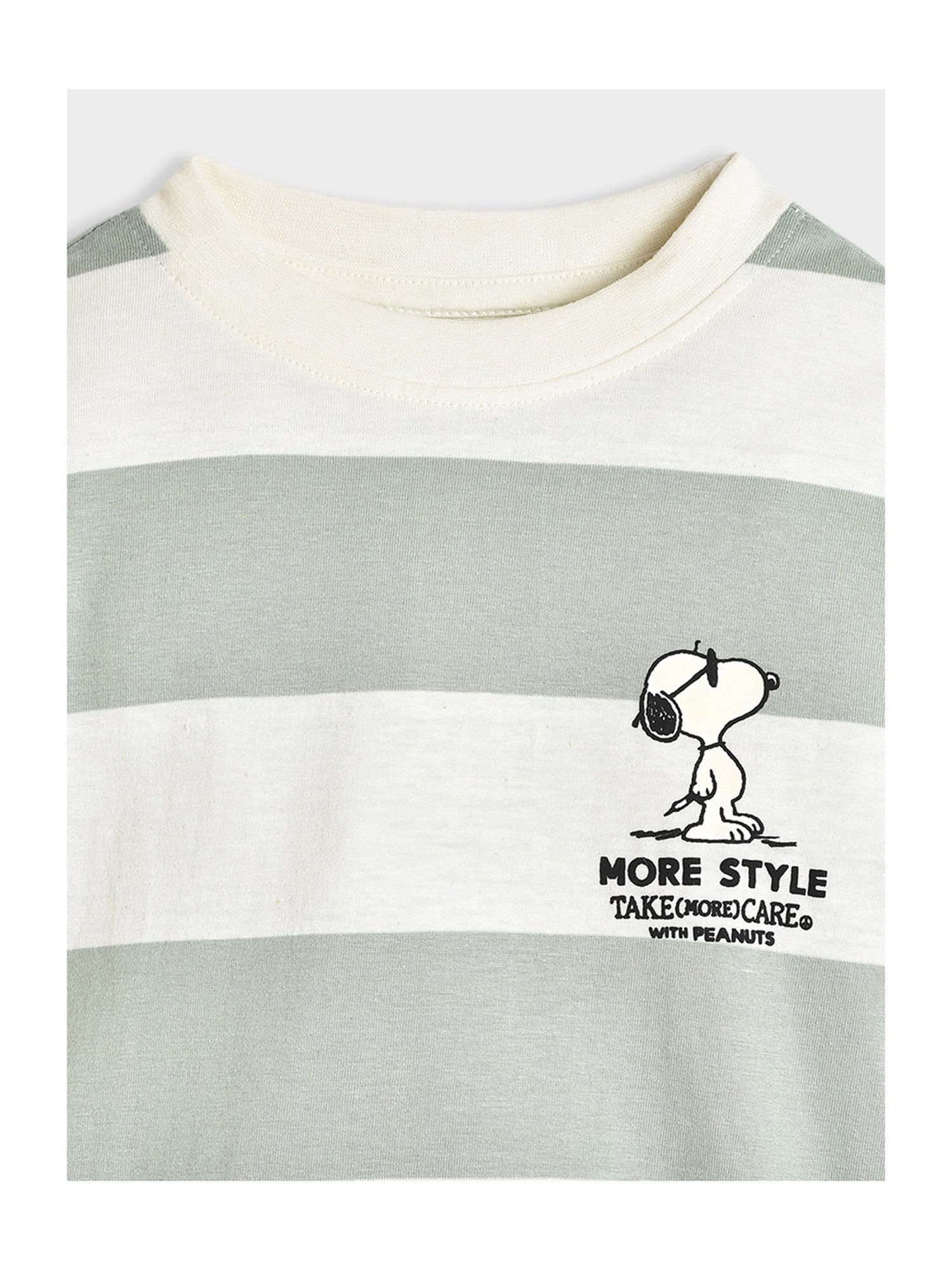 MiArcus Kids Green & White Striped T-Shirt
