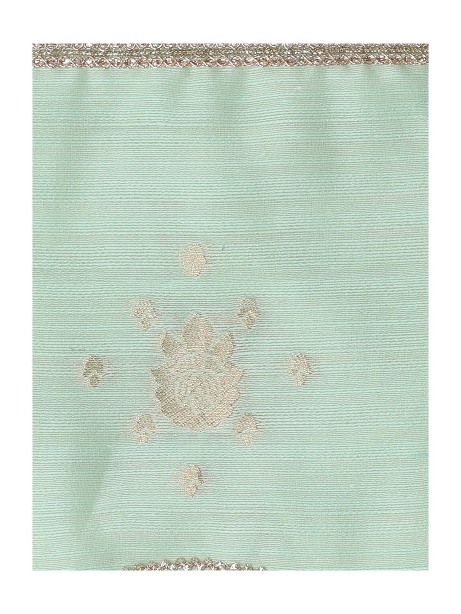 Many Frocks Kids Green Embroidered Ghagra, Choli with Dupatta