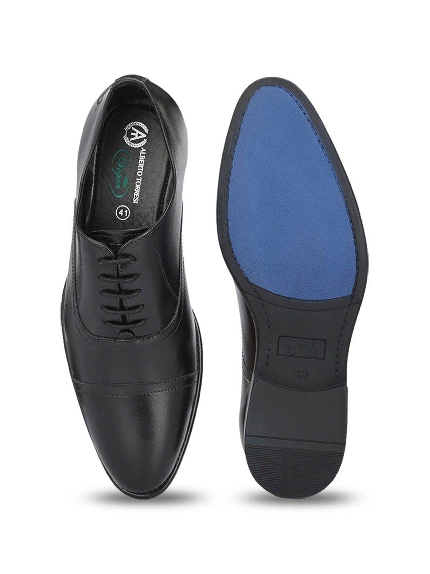 Alberto Torresi Men's Black Oxford Shoes