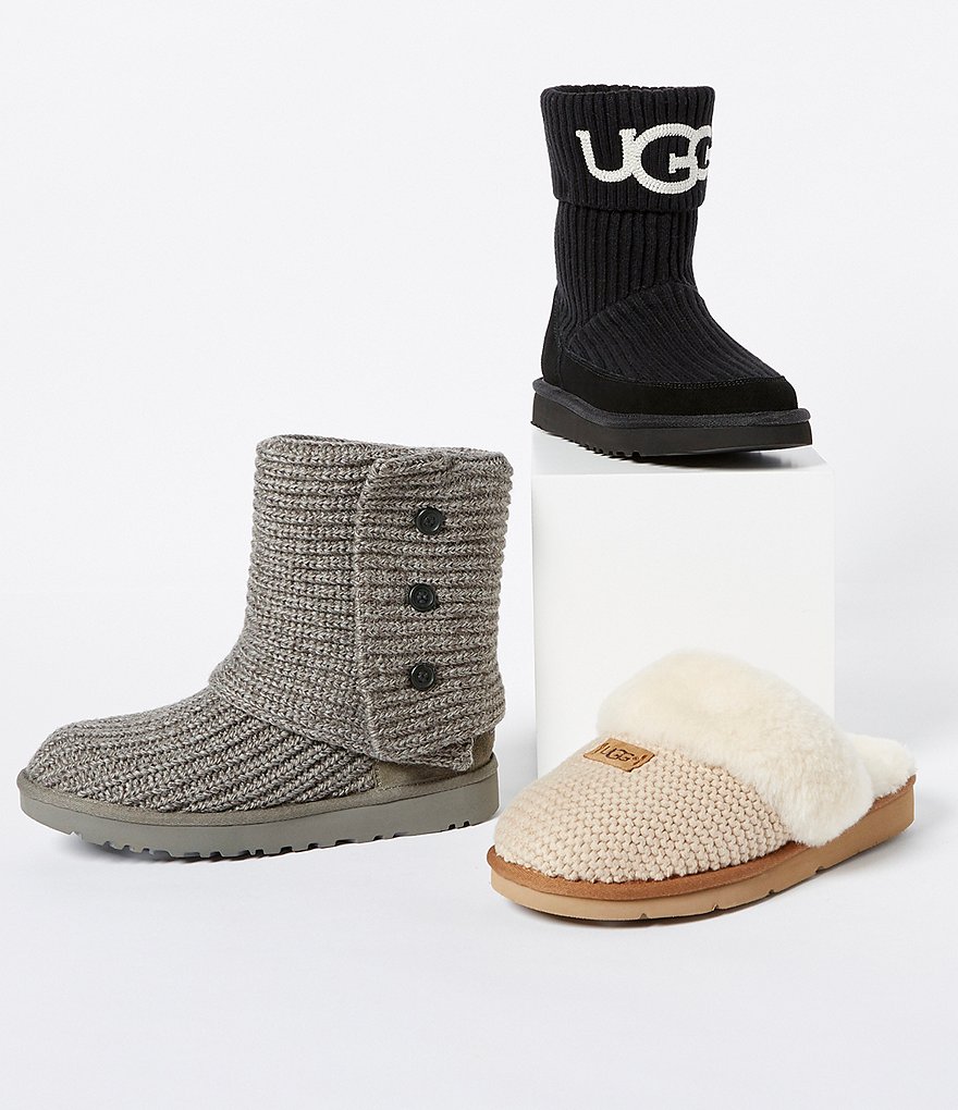 UGG&reg; Classic Cardy Button Detailed Knit Boots