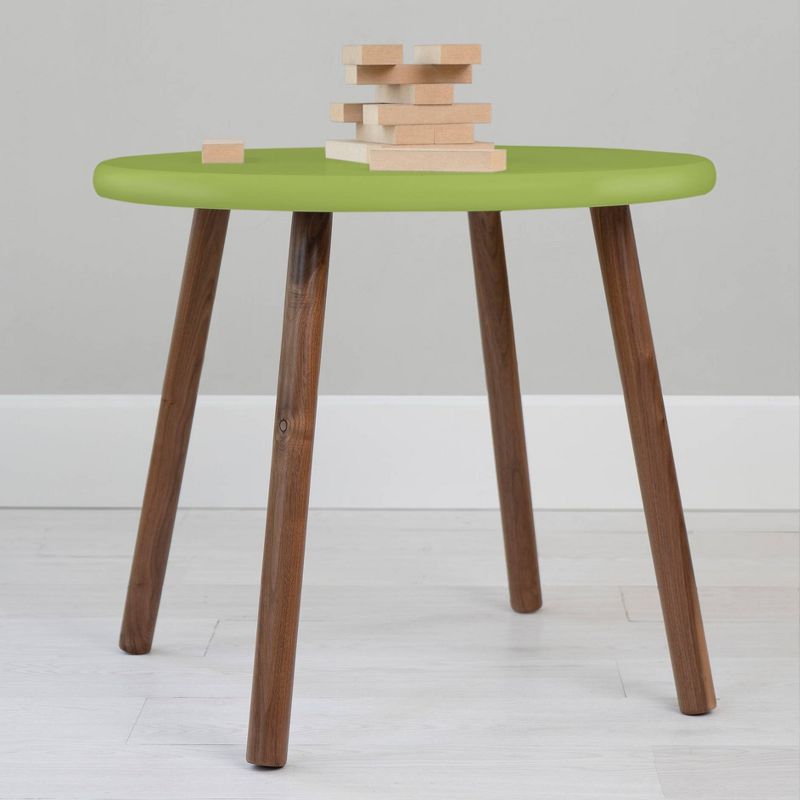30" Peewee Round Kids' Table Walnut/Green - Nico & Yeye