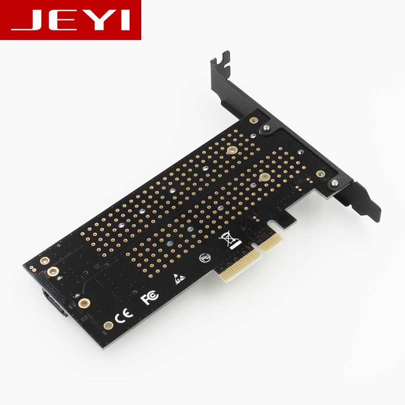 JEYI SK6 M.2 NVMe(M Key)&NGFF(B Key) SSD to PCI-E 3.0 x4 Adapter Converter Card