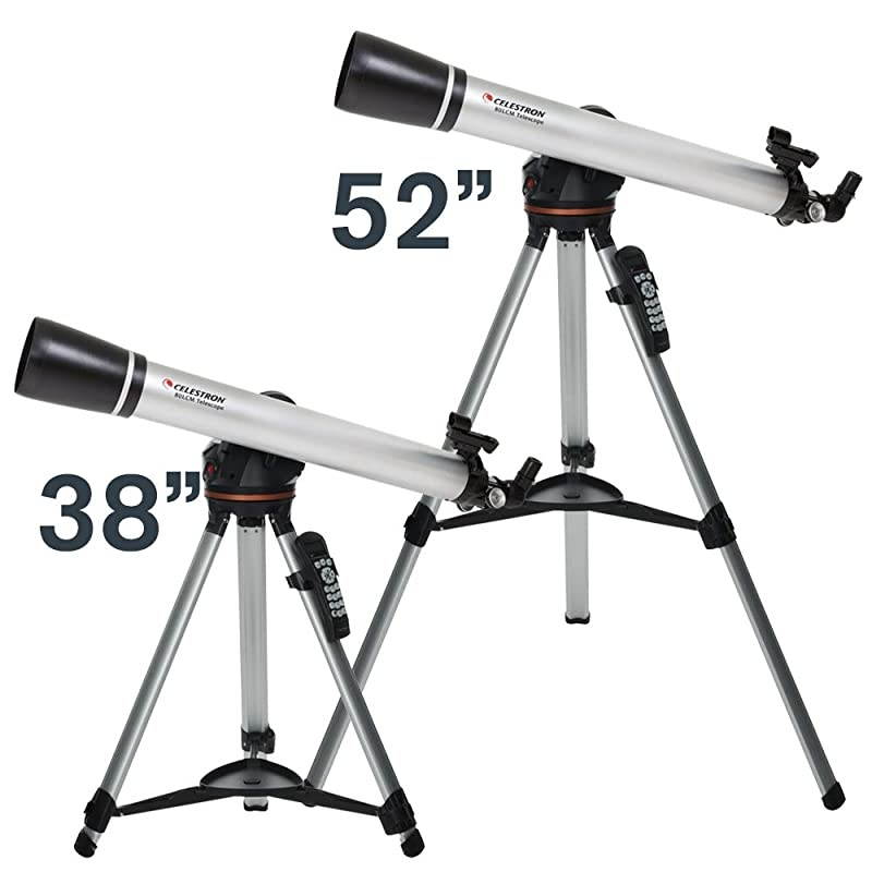 80LCM Computerized Refractor Telescope Telescopes for Beginners 2 Eyepieces FullHeight Tripod Motorized Altazimuth Mount Large 80mm Refractor Reflector