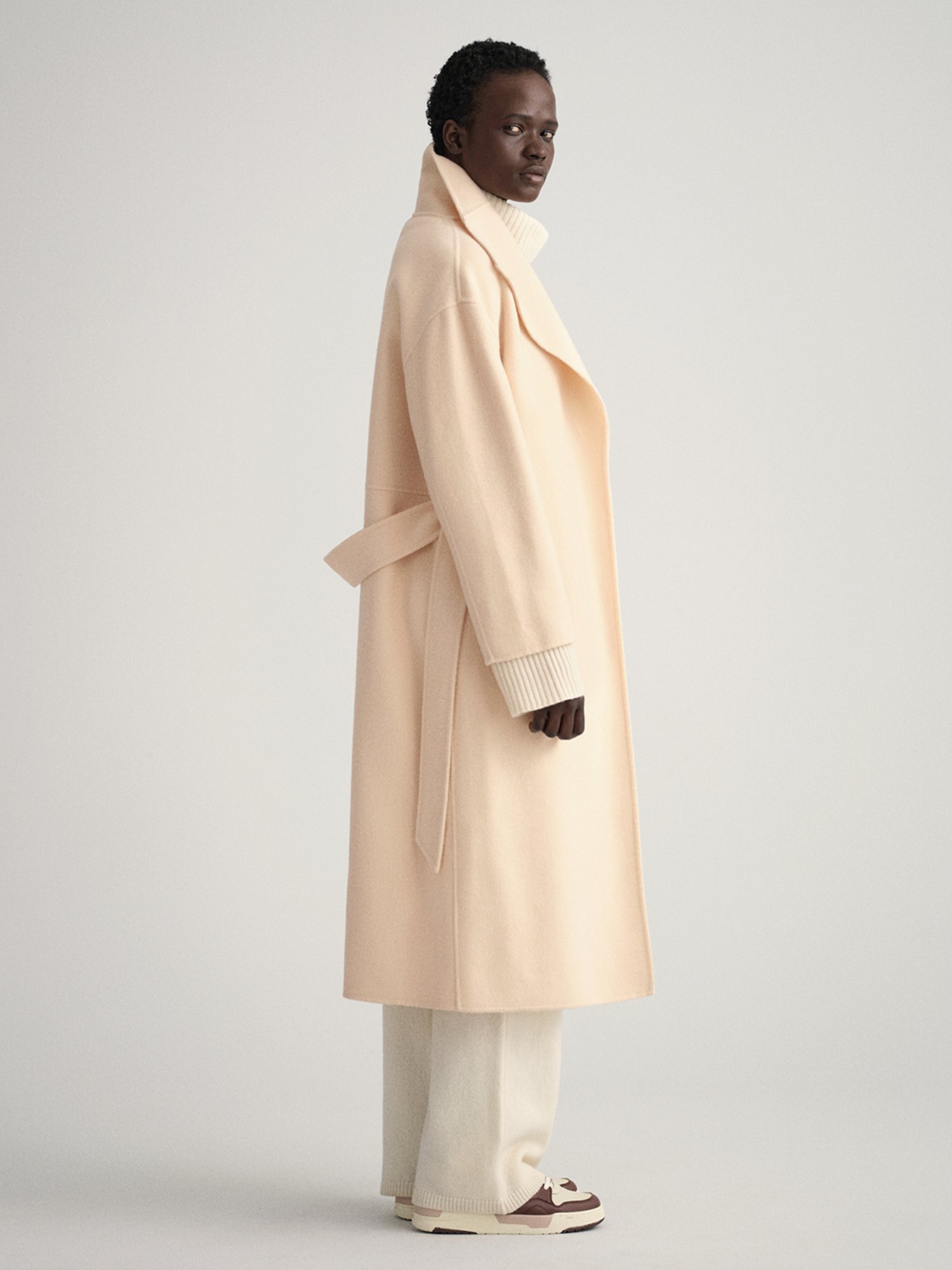 GANT Beige Full Sleeves Overcoat