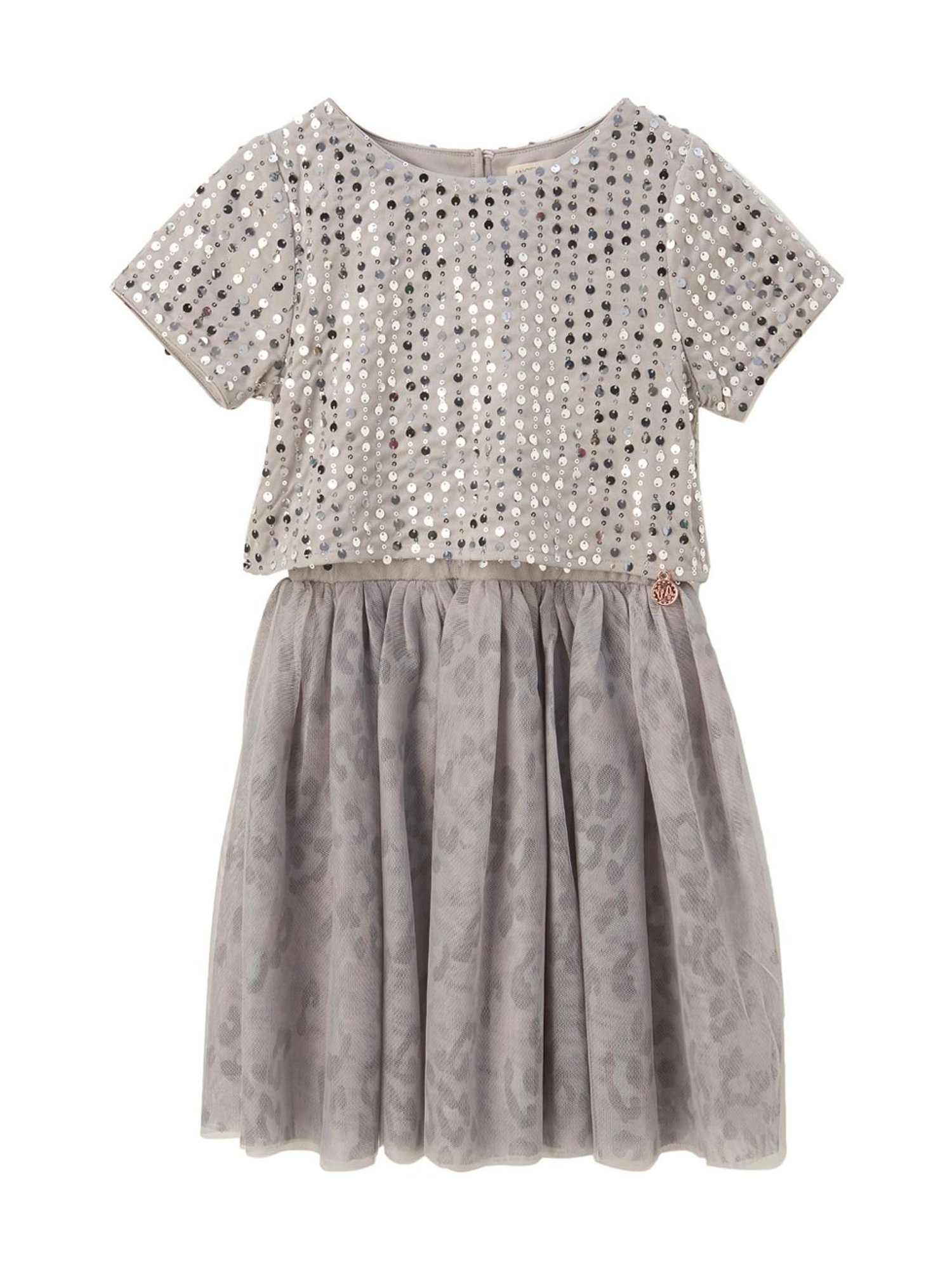 Angel & Rocket Kids Jasmine Silver Embellished Dress