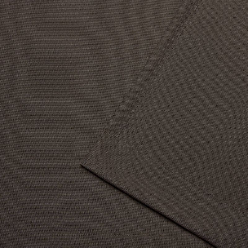 Set of 2 120"x54" Solid Cabana Grommet Top Light Filtering Curtain Panels Chocolate - Exclusive Home