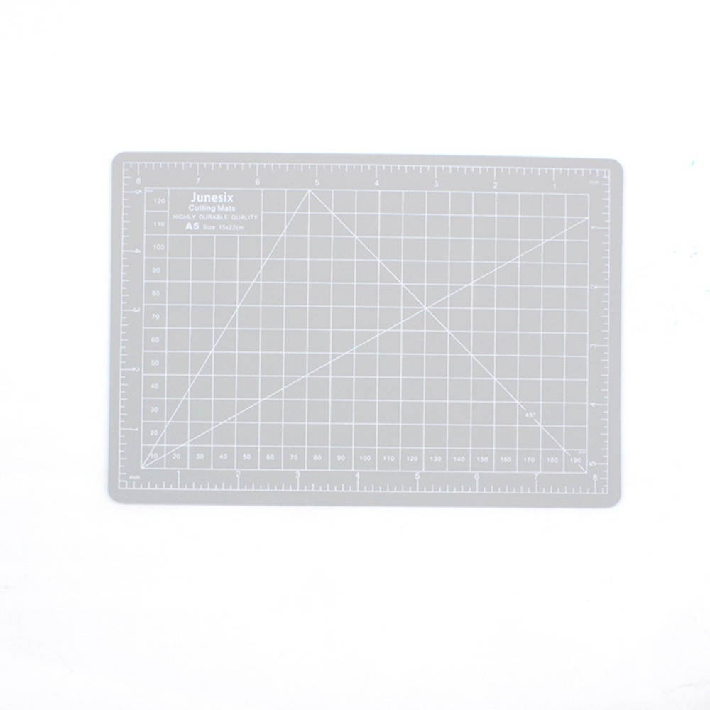 A5 Cutting Map Manual Model Cutting Pad Paper Cutting Pad Manual DIY Tool Cutting Board Durable PVC Craft Card for Student Home Office Grey
