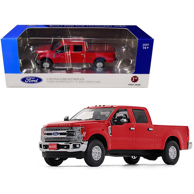 Ford F-250 Crew Cab Super Duty Pickup Truck Race Red 1/50 Diecast Model Car by First Gear