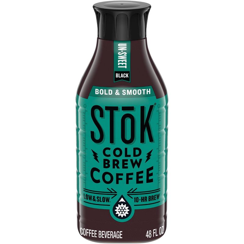 SToK Un-Sweet Black Cold Brew Iced Coffee - 48 fl oz