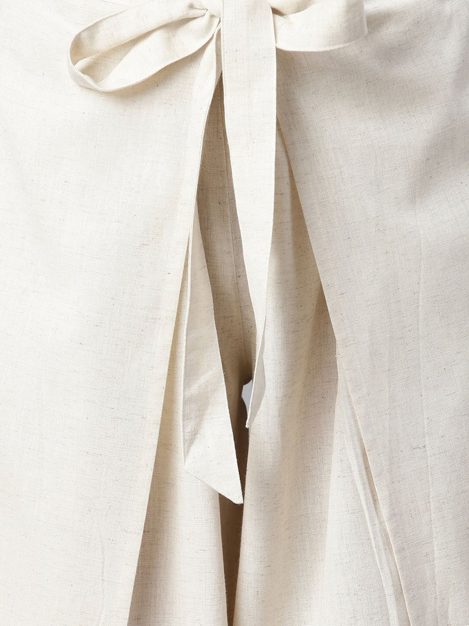 Janasya Beige Round Neck Crop Top & Palazzo Set