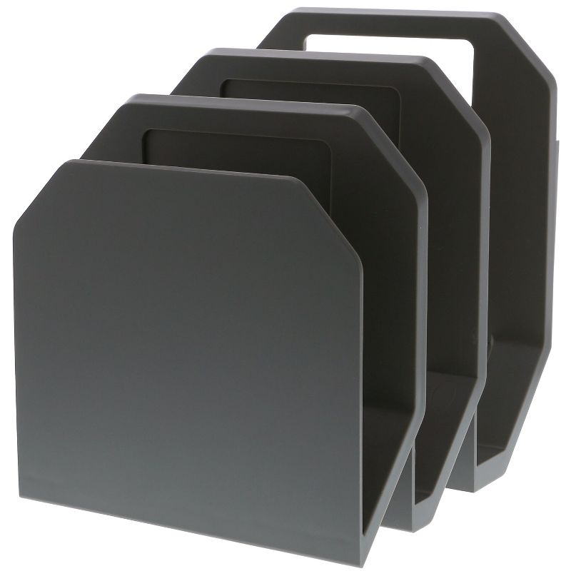 Bostitch Konnect Plastic 3-Slot File Organizer KT-3FOLDER-GRAY
