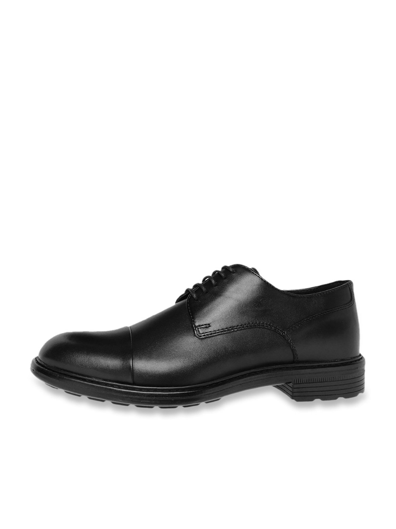 Geox Men's U Walk Pleasure Black Leather Derby Shoes