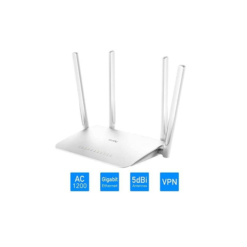 AC1200 Gigabit WiFi Smart Router OpenWRT, 5GHz Dual Band MU-MIMO Wireless Internet Router, 1000Mbps LAN, 5 dBi Antenna for Long Range, VPN, USB 3.0, Guest WiFi and AP Mode, WR1300