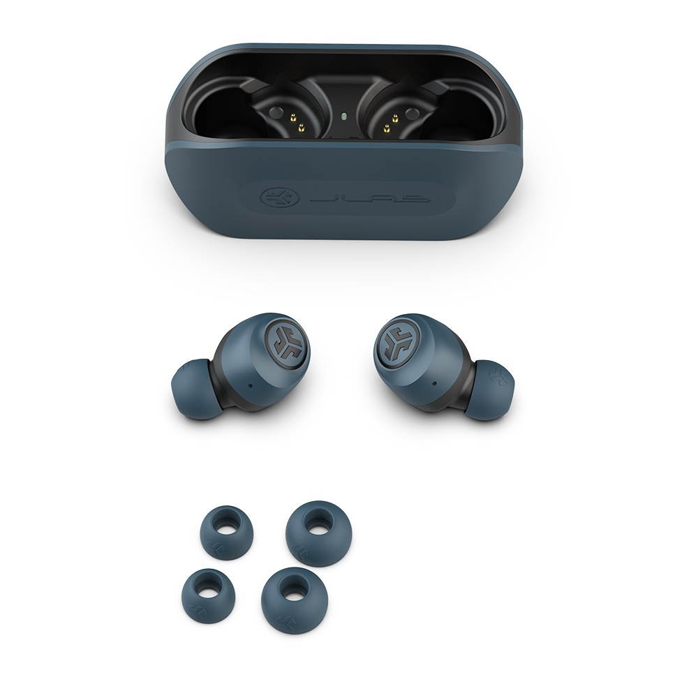 JLab Audio Go Bluetooth 5.0 Air True Wireless Earbuds + Charging Case, This Earbuds Are Our Smallest Fit Ever, Navy/Black
