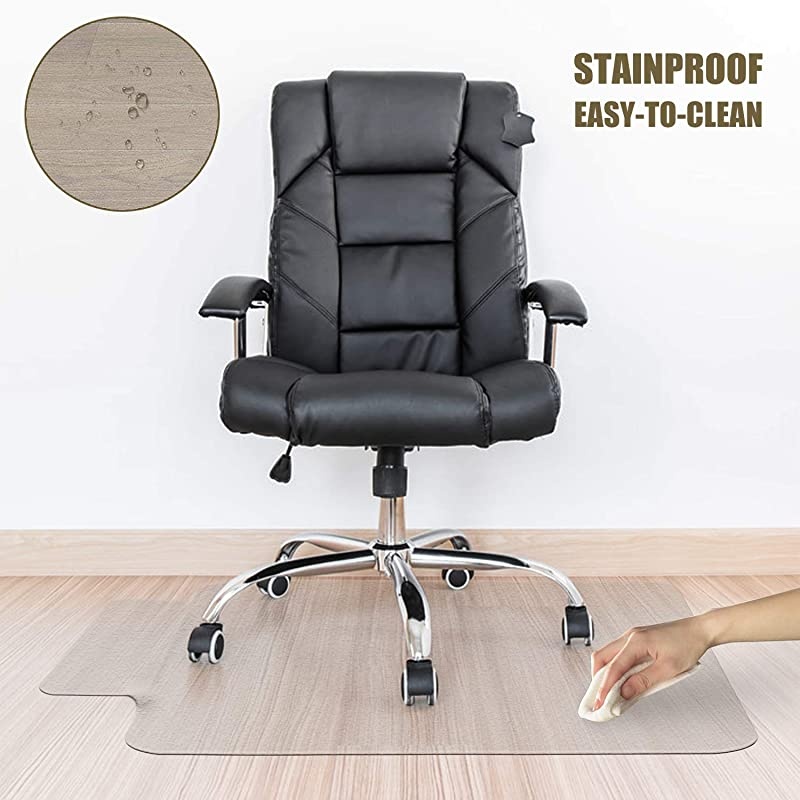 Chair Mat 2MM Rolling Chair Mat for Hardwood Floor Transparent PVC Home Office Floor Protector Mat 36 X 48 with Lip