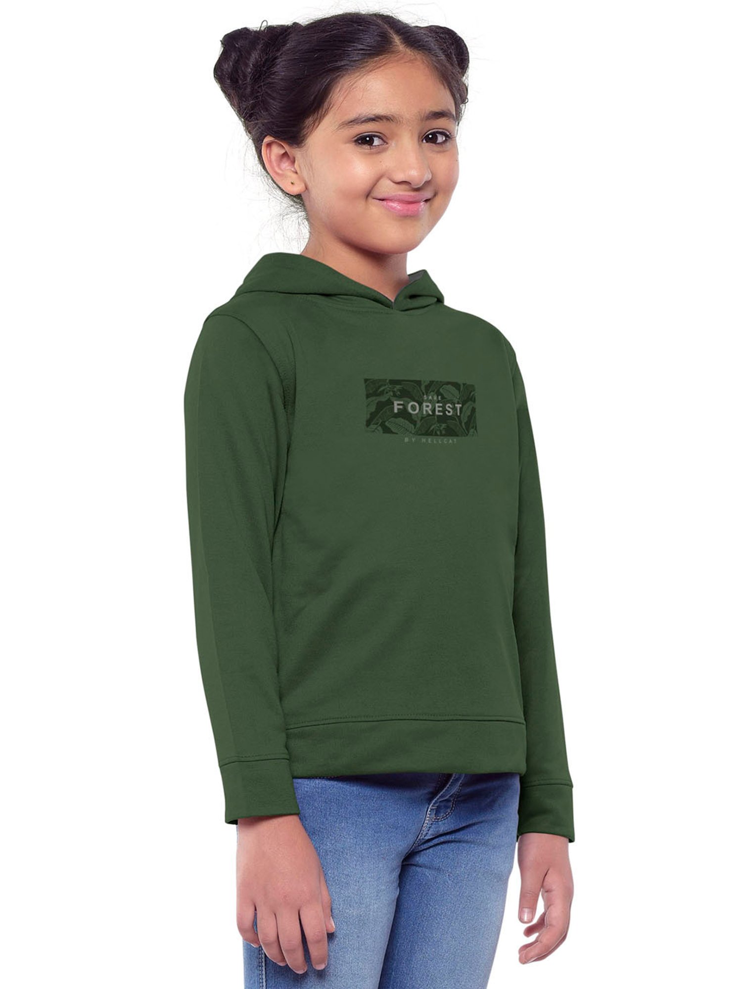 HELLCAT Green & Orange Printed Full Sleeves Sweatshirt(Pack Of 2)