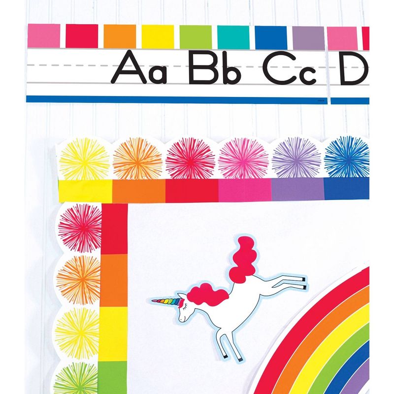 8pk Schoolgirl Style Hello Sunshine Alphabet Line Manuscript Mini Bulletin Board Set - Carson Dellosa