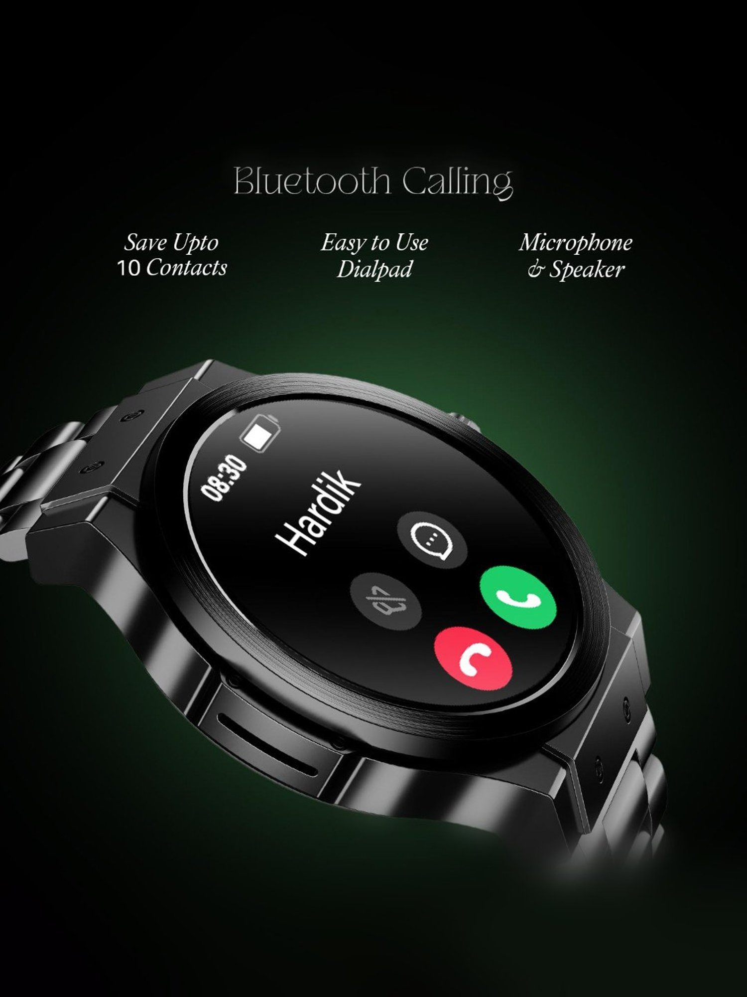 Boat Enigma X400 BT Calling Smartwatch with 1.45 inch AMOLED Display & Sleep, SpO2 Monitor (Black)