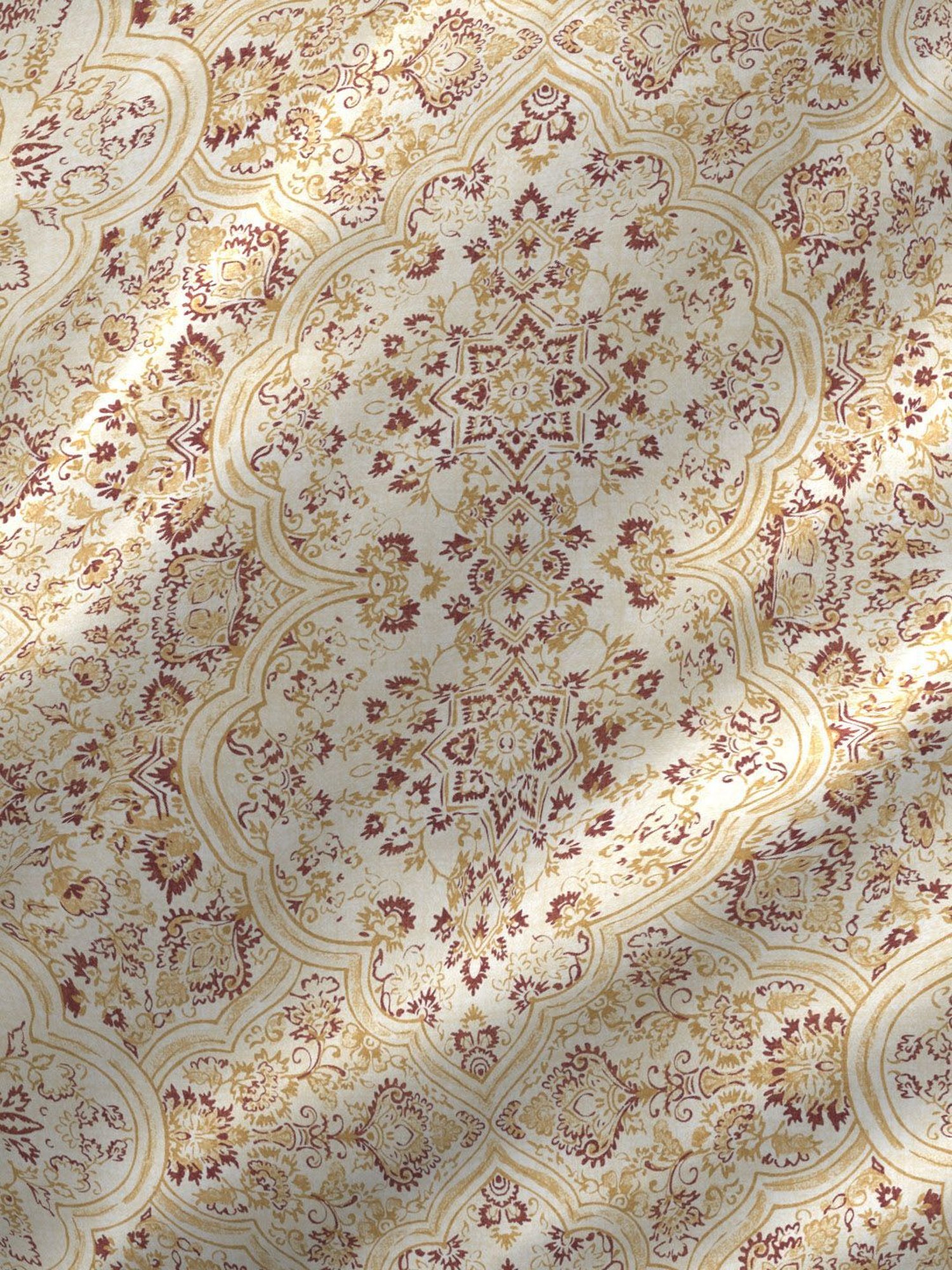 Boutique Living Printed Multicolor 300 TC Cotton King Bed Sheet with 2 Pillow Covers