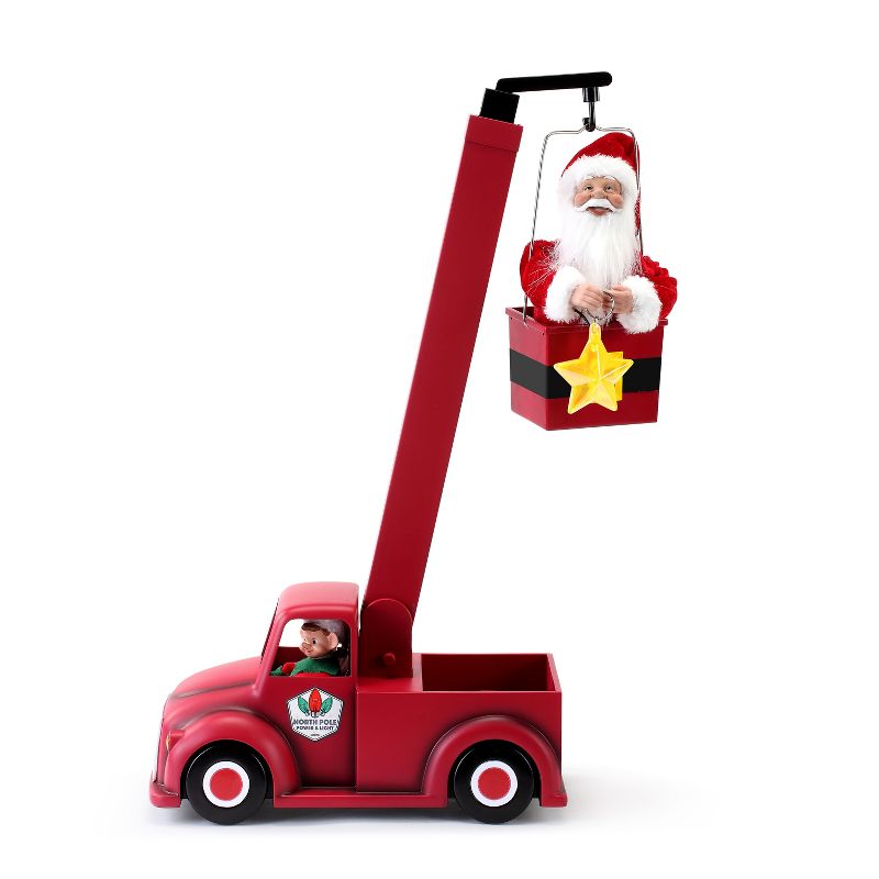 Mr. Christmas Santa Claus Cherry Picker Animated Musical Christmas Decoration