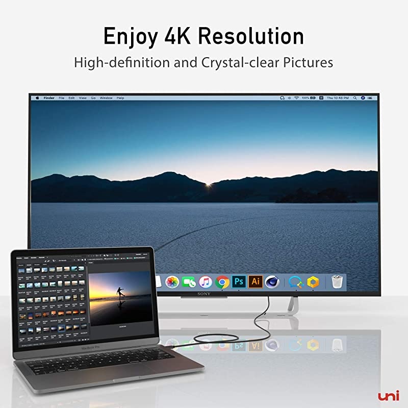 USB C to HDMI Cable  USB Type C to HDMI CableThunderbolt 3 Compatible for Home Office 4K Compatible for MacBook Pro iPad Air 4 iPad Pro 2020 MacBook Air iMac S20 XPS 15 and More 6ft