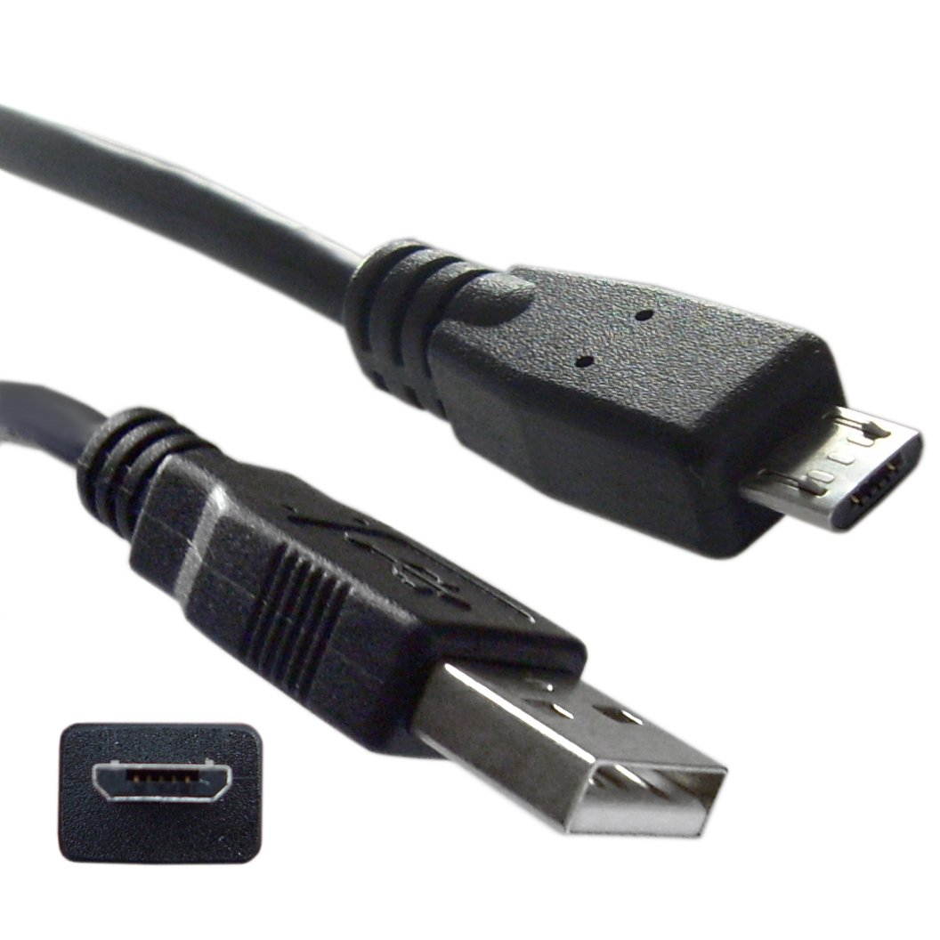 Offex OF-10U2-03101.5BK Micro USB 2.0 Cable, Black, Type A Male/Micro-B Male, 1.5-Feet