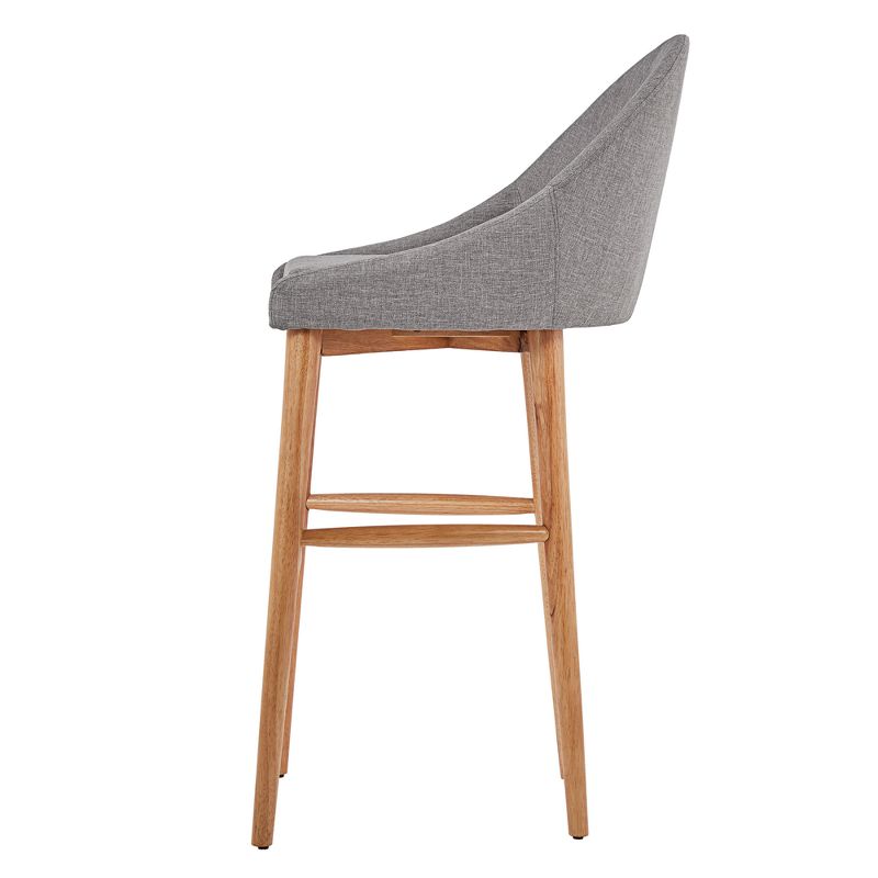 Set of 2 29.25" Conrad Natural Danish Modern Barstools Smoke - Inspire Q