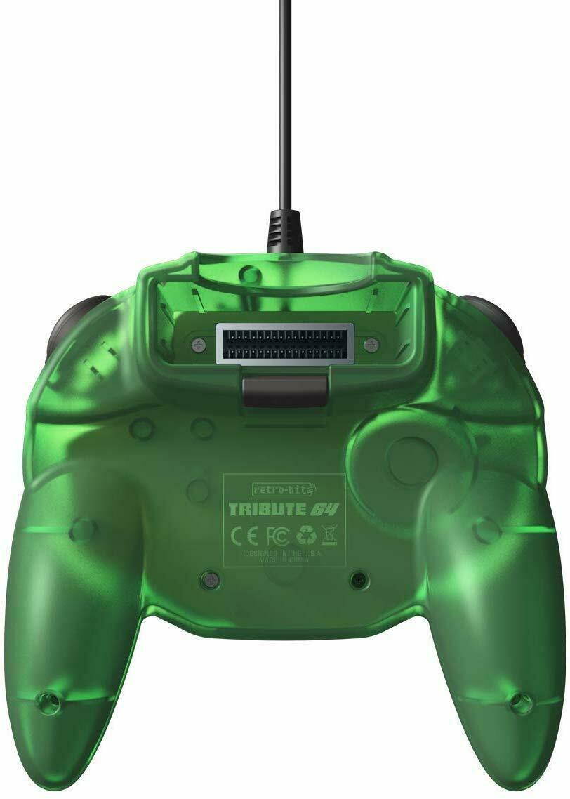 Retro-Bit Tribute 64 Controller for Nintendo N64 - Original Port - Forest Green