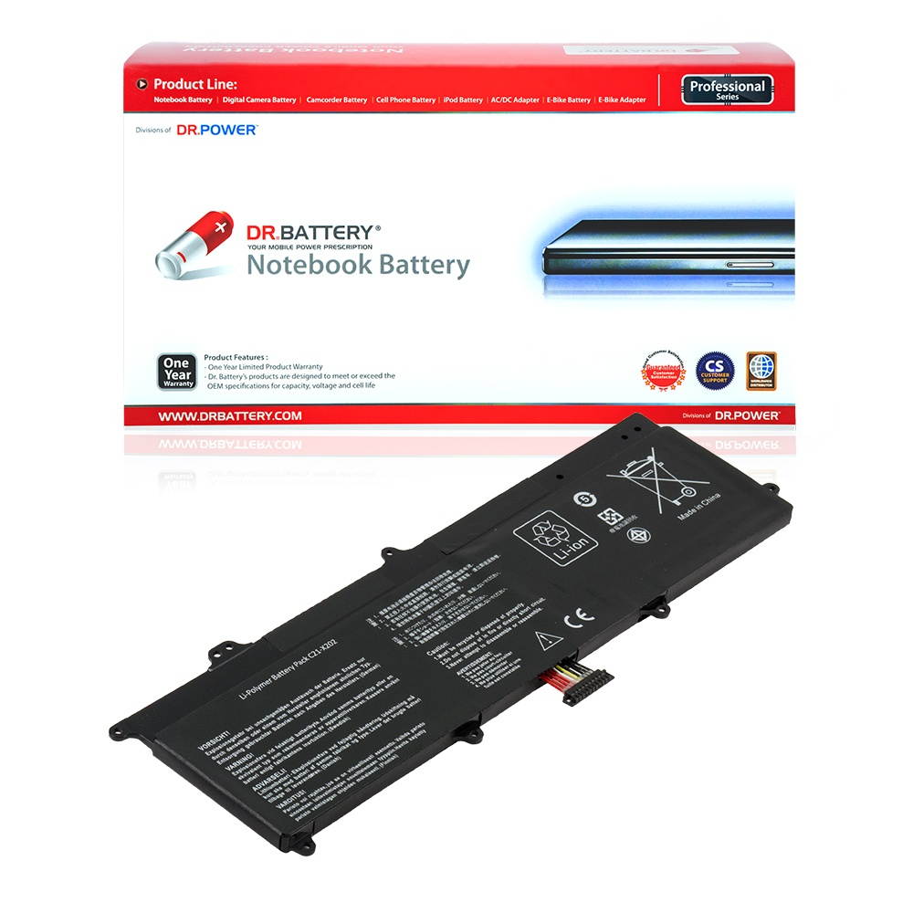 DR. BATTERY - Replacement for Asus VivoBook X202E-CT143H / X202E-CT3217 / X202E-CT3217G / X202E-CT987 / X202E-CT987G / X202E-DH31T / X202E-DH31T-PK / X202E-DH31T-SL / X202E-UH31T-PK / C21-X202