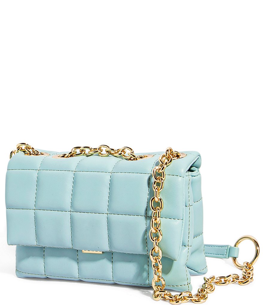 House of Want We Slay Small Quilted Chain Strap Vegan Leather Shoulder Bag