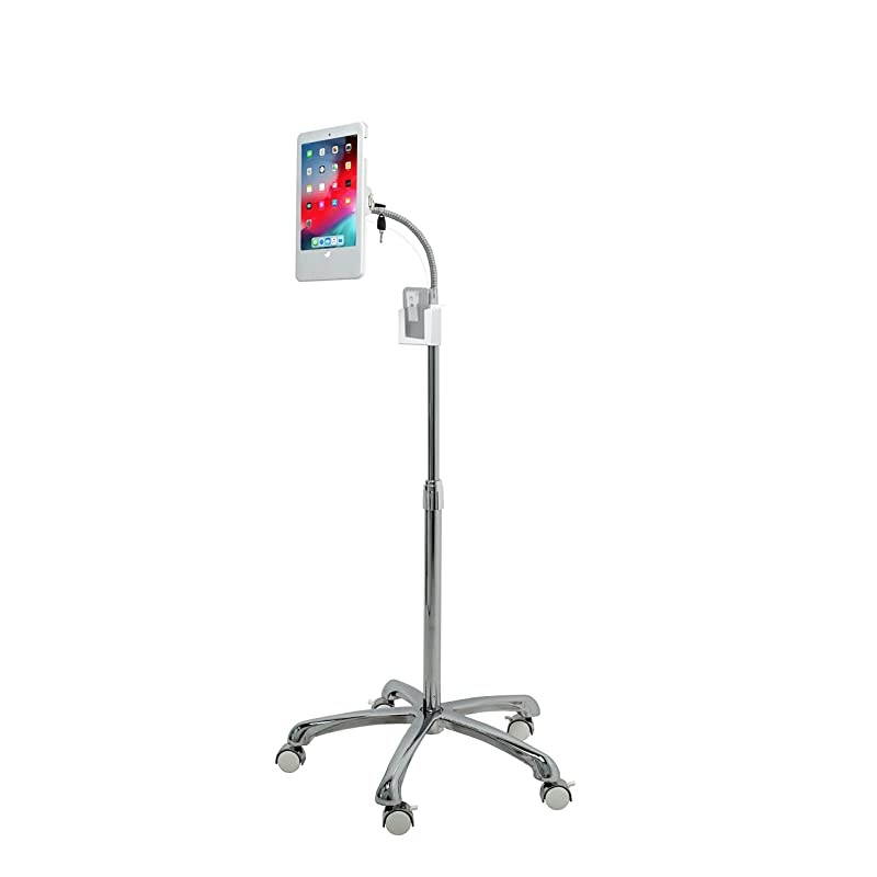 PADHSFK9 HeavyDuty Security Floor Stand with Locking Wheels for iPad Gen 56 iPad Pro 97 and iPad Air