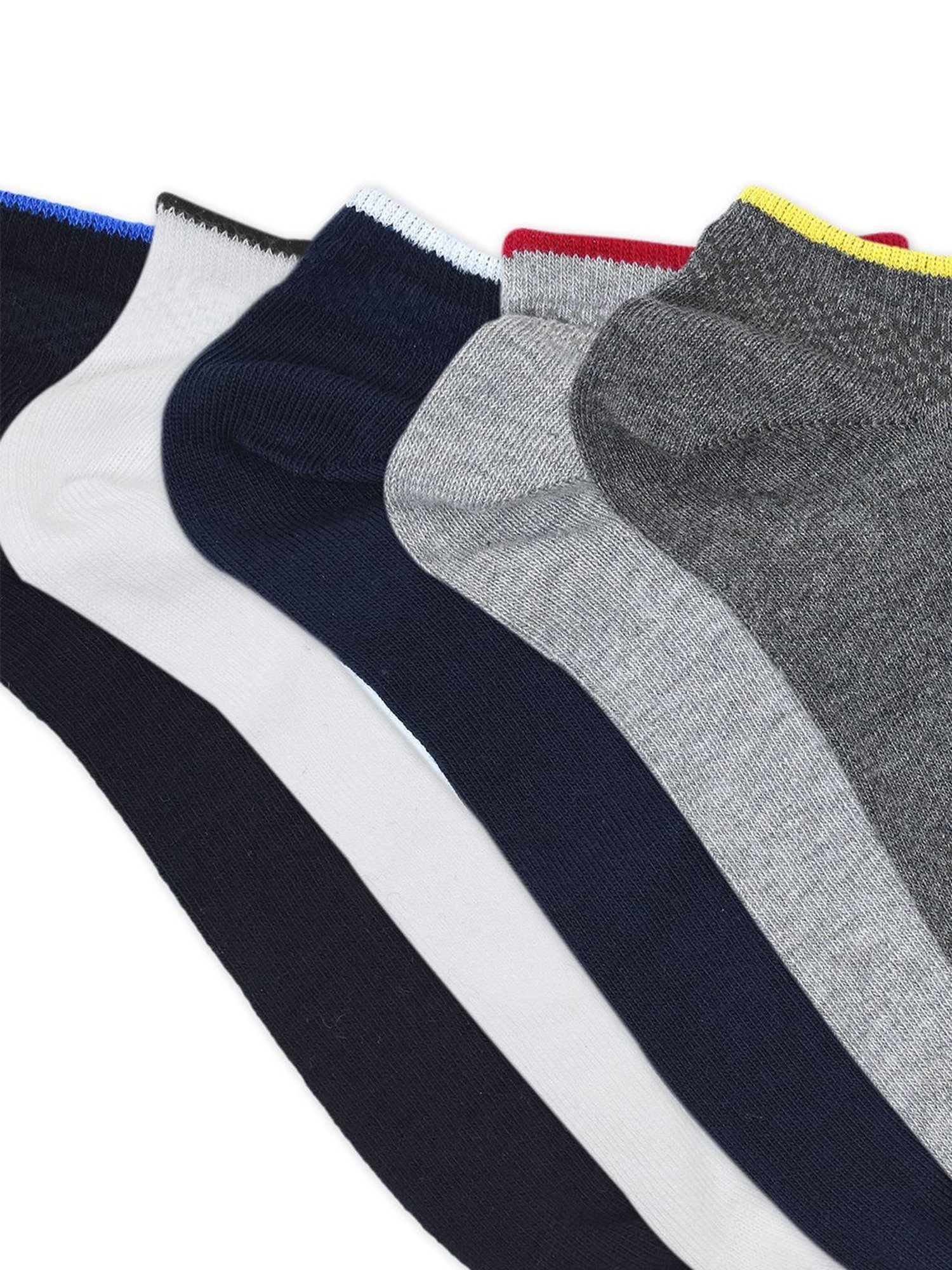 Balenzia Multicolor Free Size Self Pattern Socks - Pack of 5