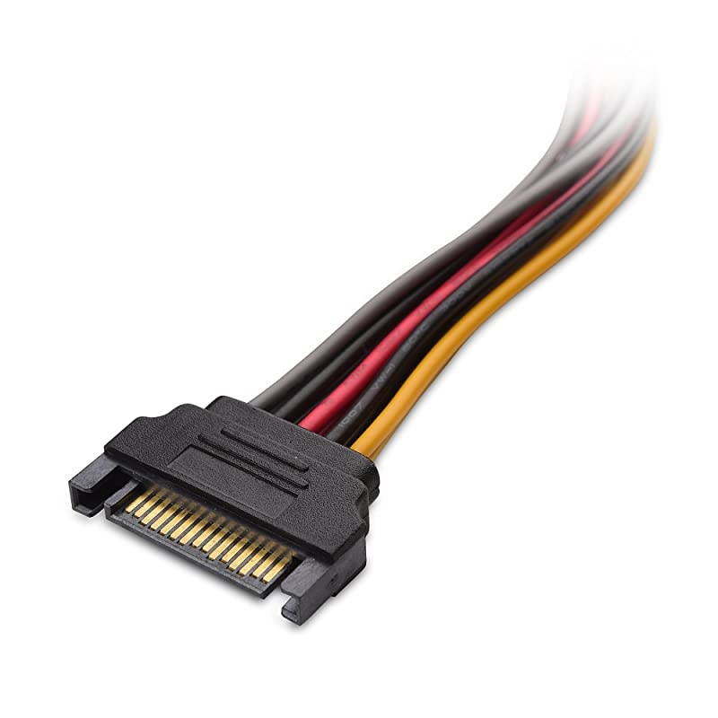 3Pack 15 Pin SATA Power Splitter 8 Inches