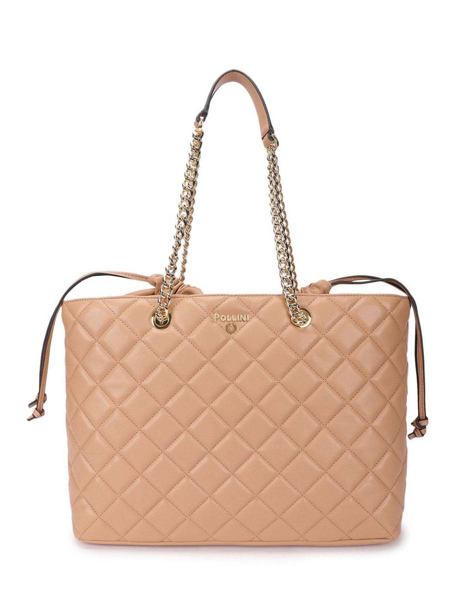 Pollini Pink Quilted Small Tote