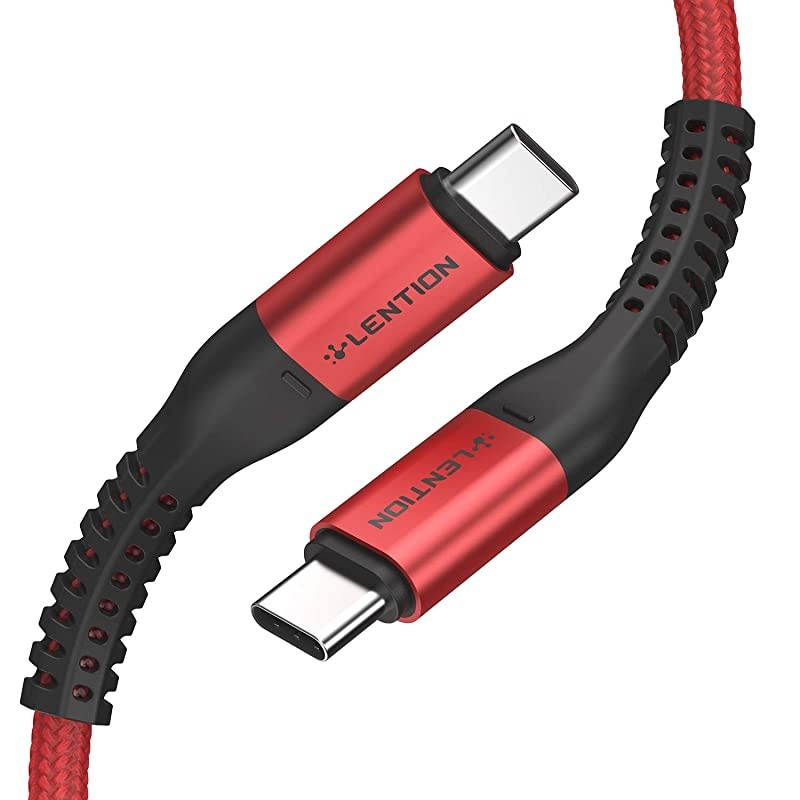 USB C to USB C Cable 66ft 100W Type C 20V5A Fast Charging Braided Cord Compatible 20202016 MacBook Pro New iPad ProMac AirSurface Samsung Galaxy S20S10S9S8PlusNote More Red