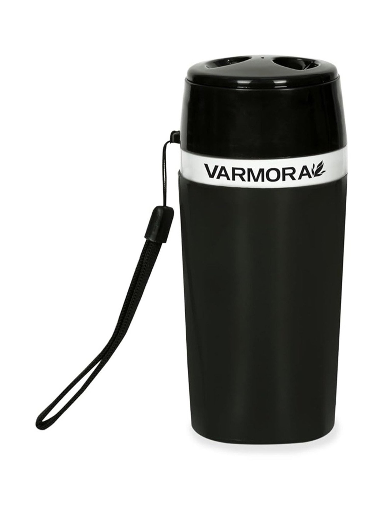 Varmora Aqua Black Stainless Steel Travel Water Bottle- 300 ml