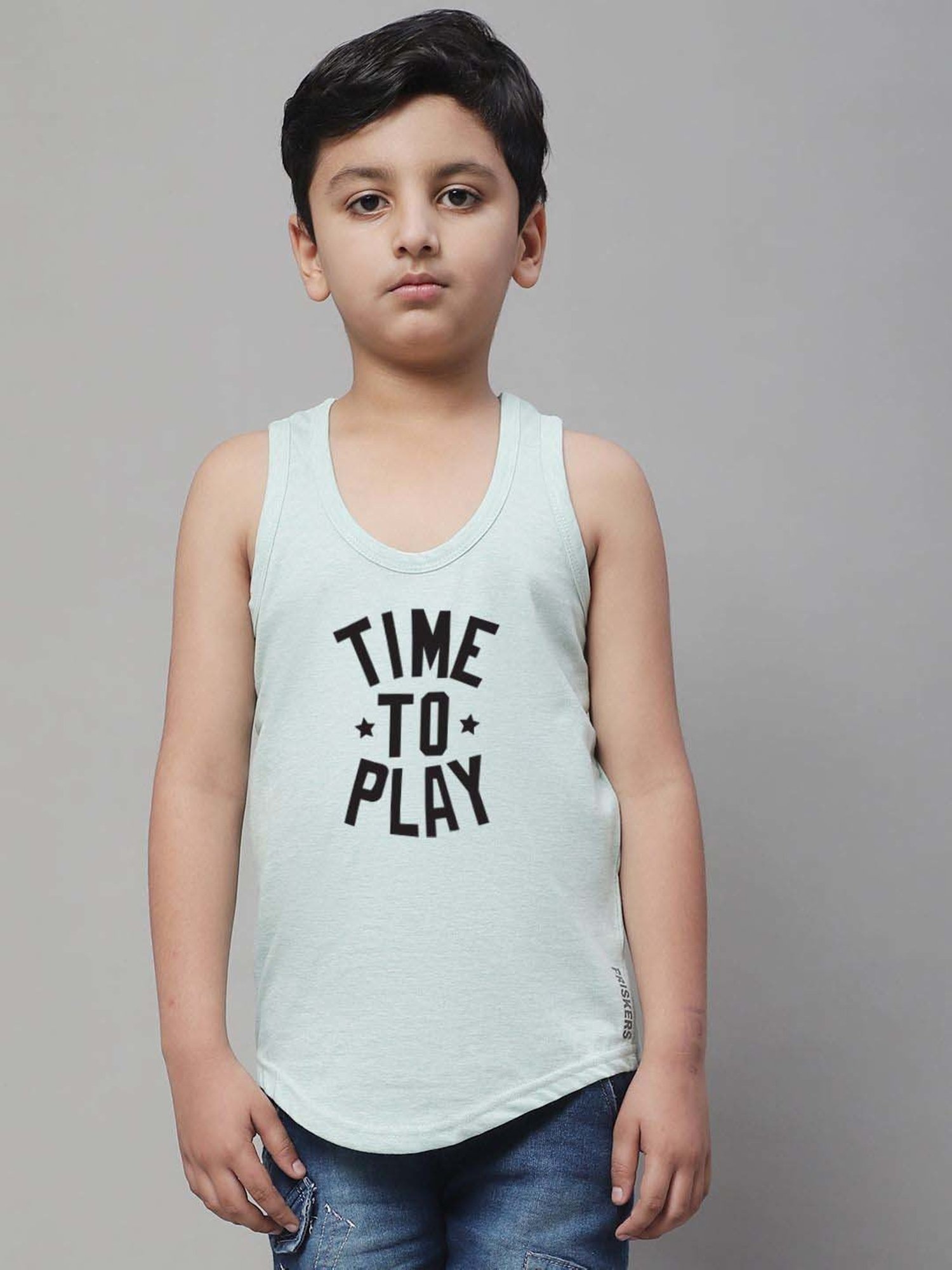 Palm Tree Kids White Printed Vest