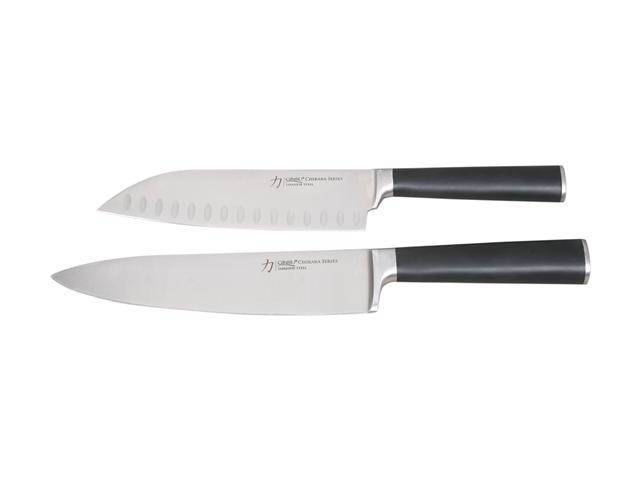 Ginsu 07108 Chikara 8-Piece Stainless-Steel Knife Set with Bamboo Block