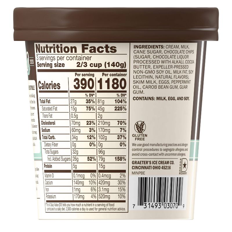 Graeter's Mint Chocolate Chip Ice Cream - 16oz