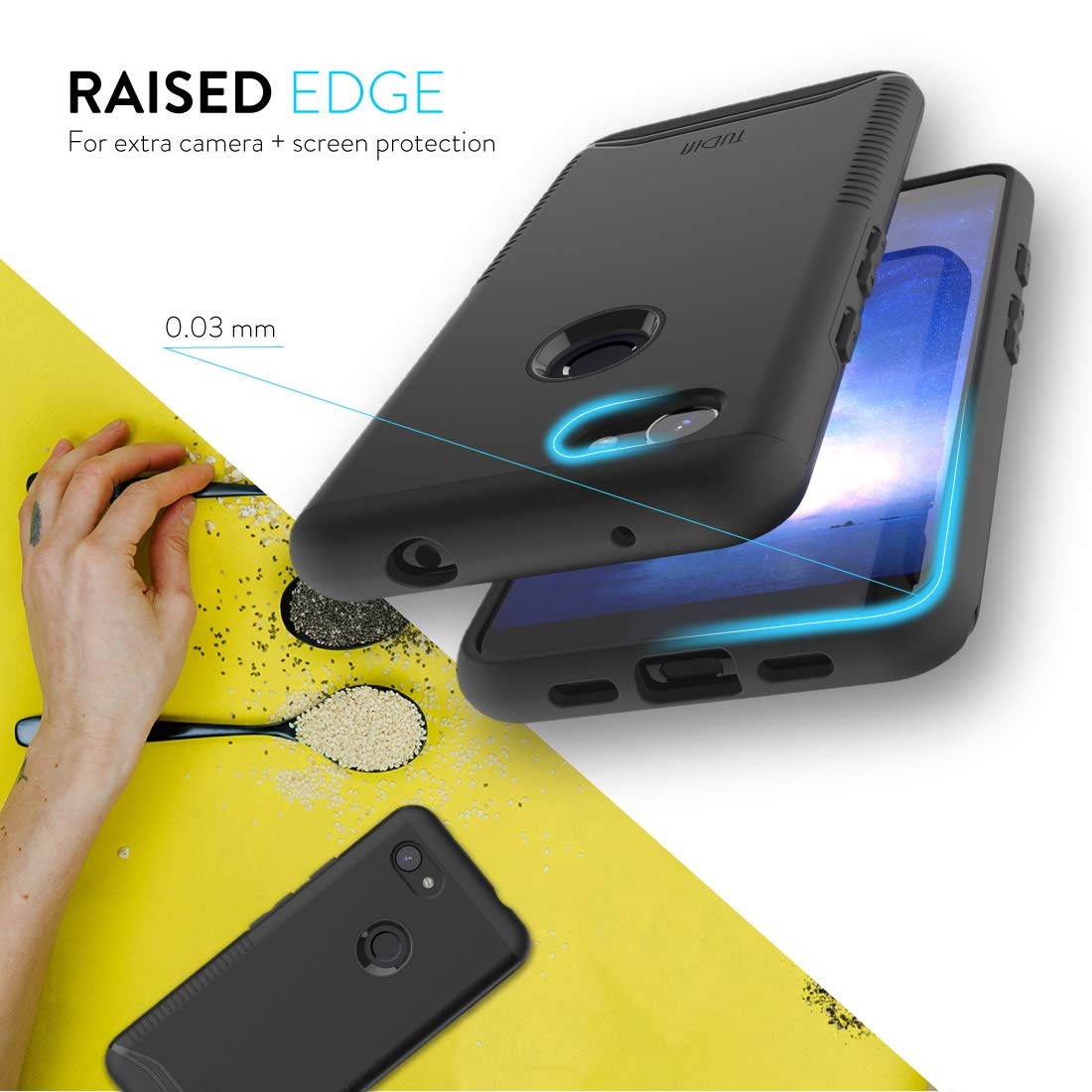 Google Pixel 3a (2019) Case, TUDIA [MERGE Series] Extreme Dual Layer Slim Precise Cutouts Phone Case For Google Pixel 3a [NOT Compatible with Pixel 3a XL Version] (Metallic Slate)