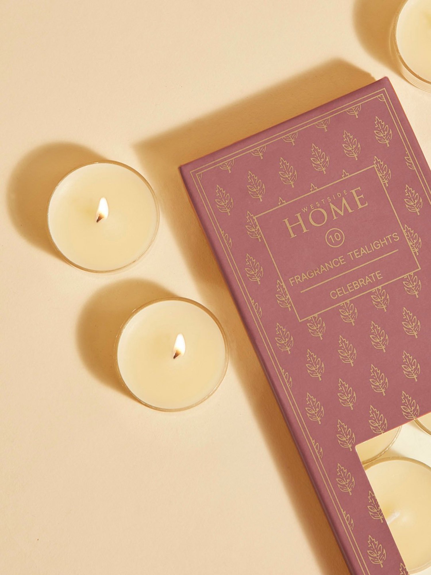 Westside Home Dull Pink Tealight Candle (Set of 10)-Festive Season Gift