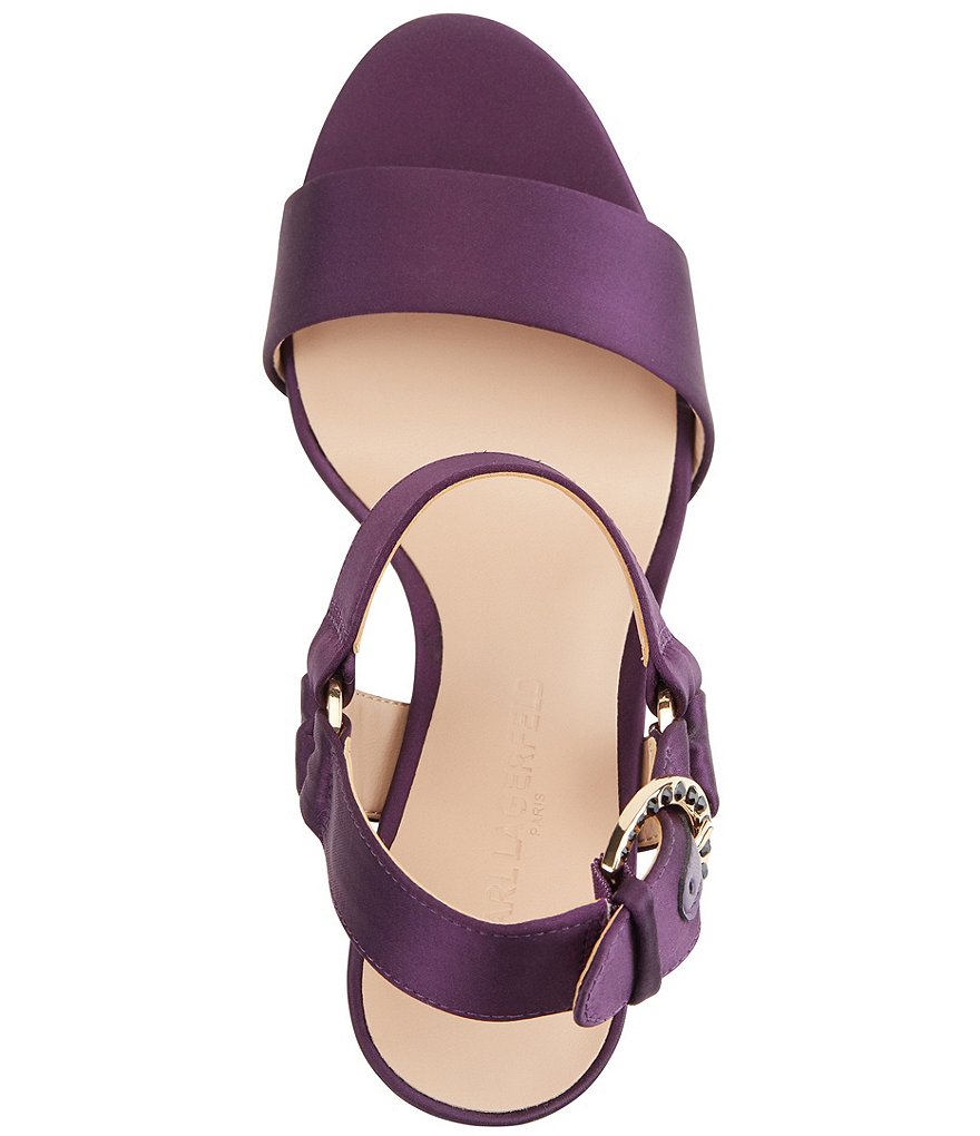 KARL LAGERFELD PARIS Cieone Jeweled Buckle Dress Sandals