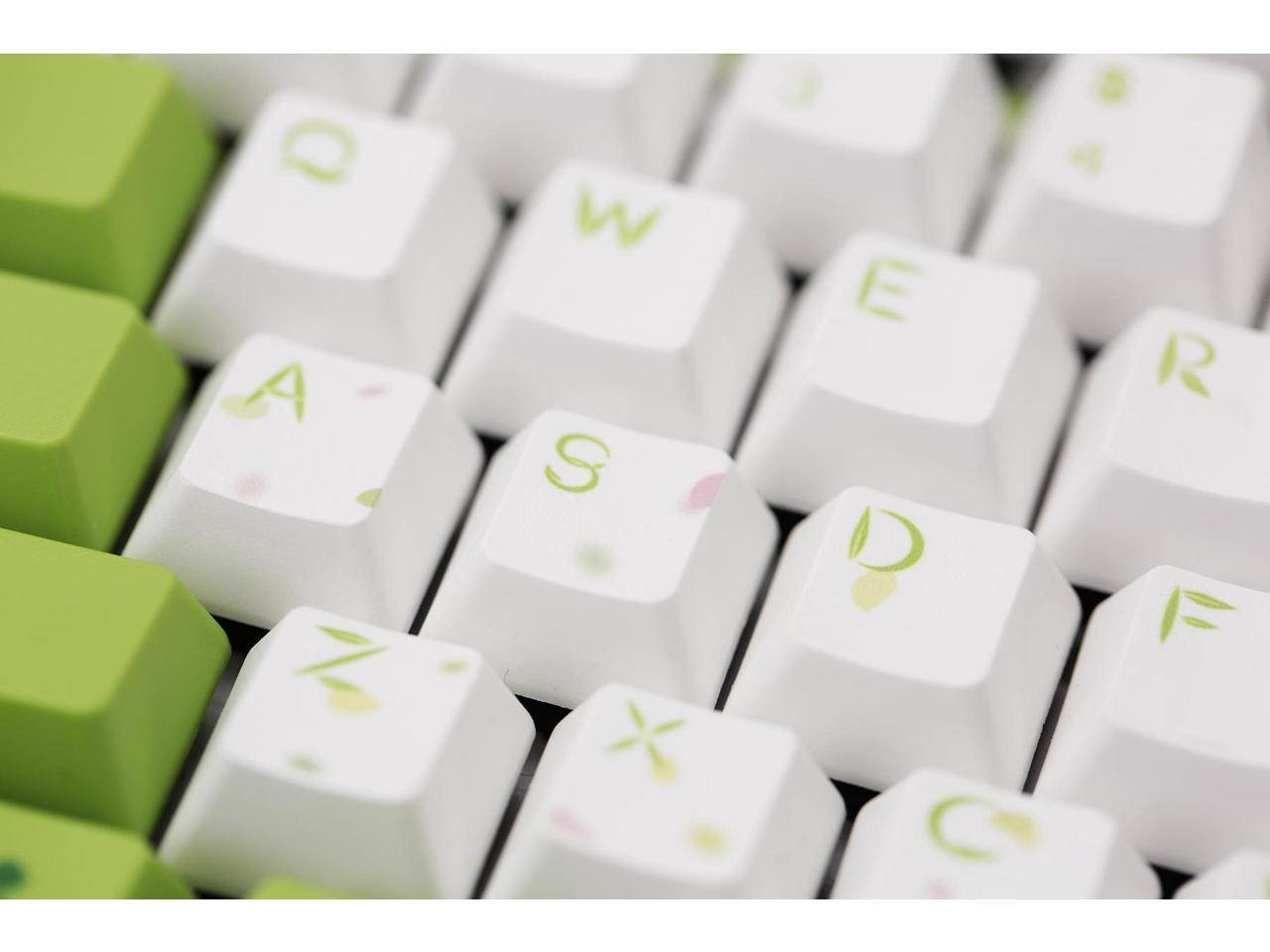 Varmilo VA87M Forest Fairy TKL Gaming Mechanical Keyboard Cherry MX Blue Switch 87 Keys Dye Sub PBT Keycaps NKRO Detachable USB Wired Green and White