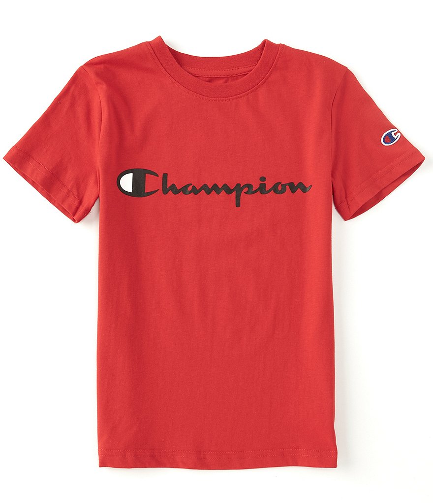 Champion Big Boys 8-20 Short-Sleeve Signature Logo Tee