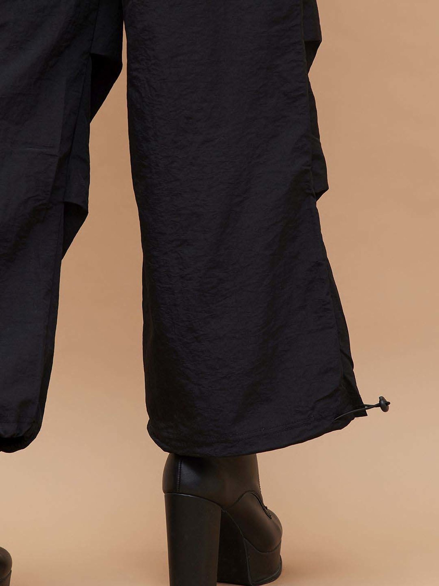 KAPPA Black Mid Rise Sports Track Pants