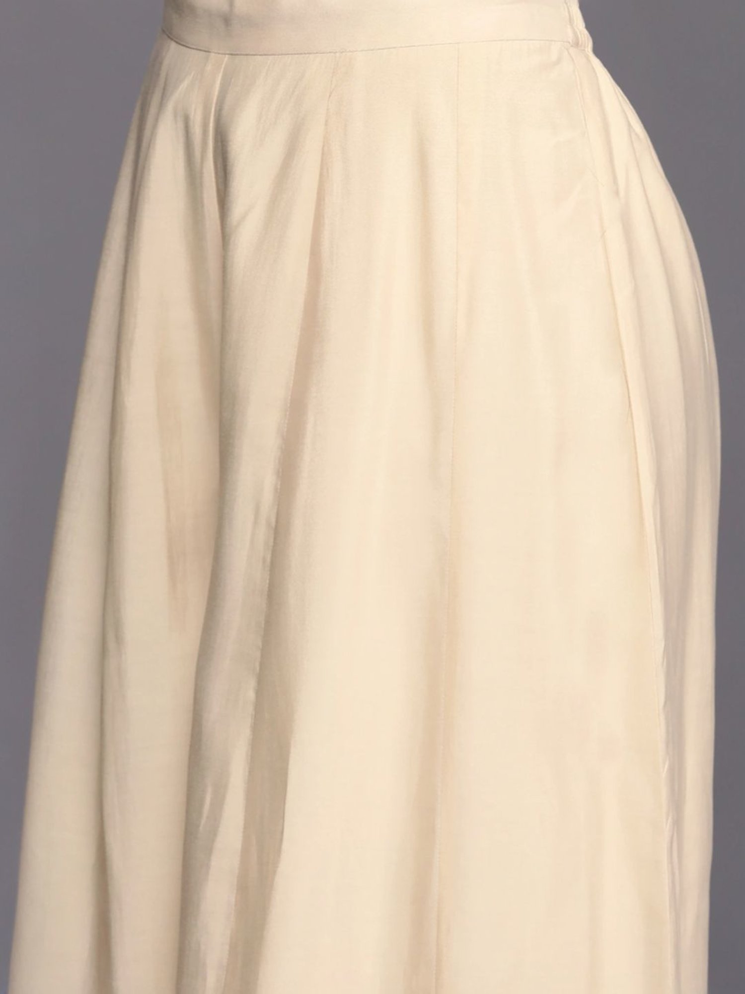 Libas Art Beige Embroidered Kurti Palazzo Set With Dupatta