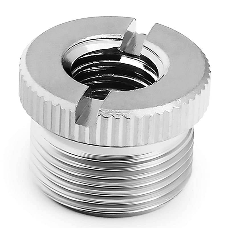 38quot16 Female to 58quot27 Male Screw Thread Adapter for Microphone Stand Mount 2 Pack