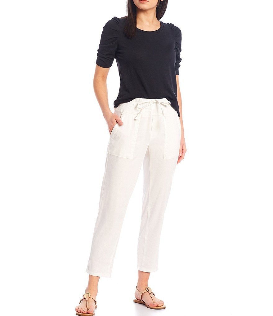 Liverpool Los Angeles Gathered Short Sleeve Slub Jersey Tee